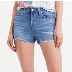 Levi’s women’s high rise, high waist denim jeans shorts , size 27. ‎ Like new!